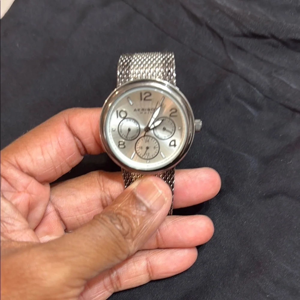 Silver Mesh Strap Watch